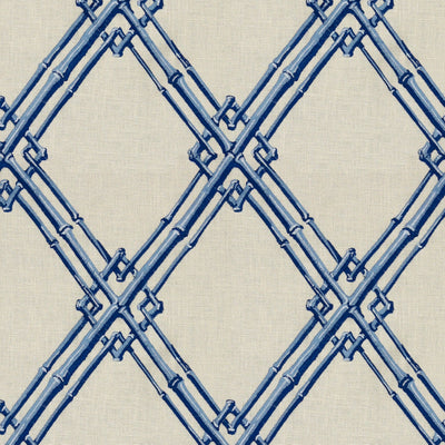 BRUNSCHWIG & FILS - BAMBOO TRELLIS - BLUE