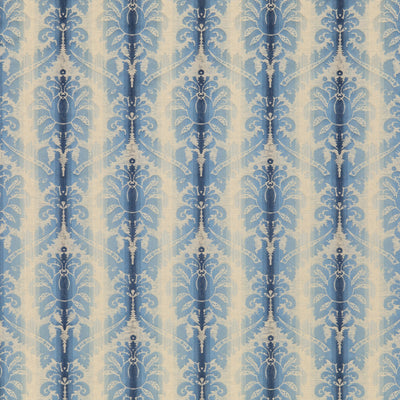 BRUNSCHWIG & FILS - POIVRE DAMASK - INDIGO/SKY
