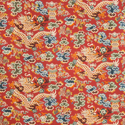 BRUNSCHWIG & FILS - MING DRAGON PRINT - CLARET