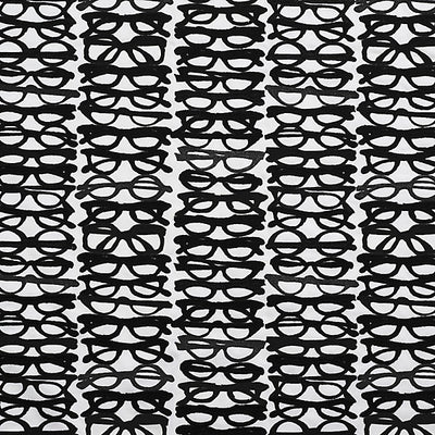 ALDECO FABRICS-A9 00031839-POP ART-BLACK & WHITE