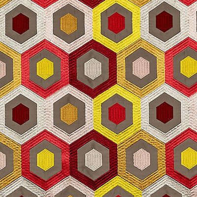 ALDECO FABRICS-A9 00032600-RHAPSODY-HOT CHERRY GOLD