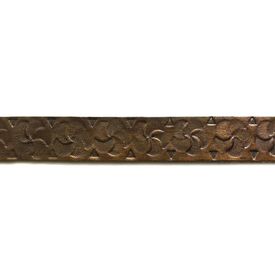 OLD WORLD WEAVERS FABRICS-AQ 000102CD-CUIR SCALLOPED BORDER-BRONZE