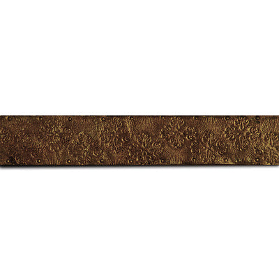 OLD WORLD WEAVERS FABRICS-AQ 000103CD-CUIR LEAF BORDER-BRONZE