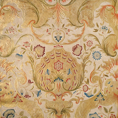 OLD WORLD WEAVERS FABRICS-AQ 000221CD-CUIR VERSAILLES-WHITE,MULTI