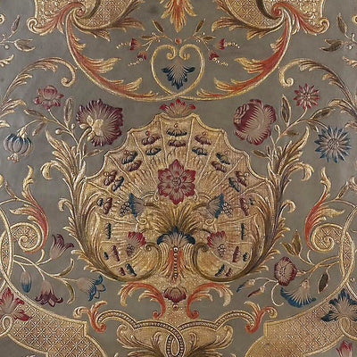OLD WORLD WEAVERS FABRICS-AQ 000321CD-CUIR VERSAILLES-BLEU,MULTI