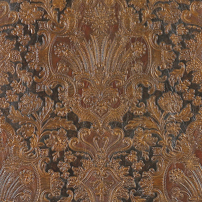 OLD WORLD WEAVERS FABRICS-AQ 000348CD-CUIR COLBERT-ROUGE,GOLD