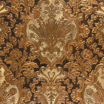 OLD WORLD WEAVERS FABRICS-AQ 000448CD-CUIR COLBERT-BLANC,GOLD