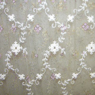 OLD WORLD WEAVERS FABRICS-AU 06028075-FLORINETTE SHEER-ECRU