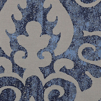 CHRISTIAN FISCHBACHER FABRICS-CH 01010631-CORONA DAMASK-SLATE BLUE