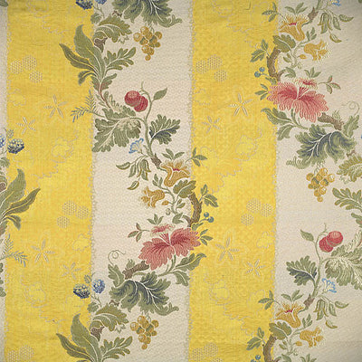 COLONY FABRICS-CL 000426401-VILLA LANTE STRIPE-MULTI ON YELLOW & BISQUE