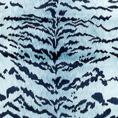 OLD WORLD WEAVERS FABRICS-D0 04424410-TIGER LAO HAU II-BLUE & BLACK