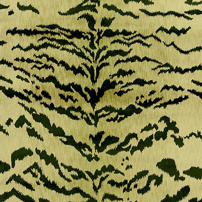 OLD WORLD WEAVERS FABRICS-D0 04434410-TIGER LAO HAU II-GREEN & BLACK