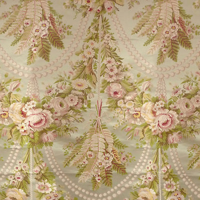 TASSINARI & CHATEL FABRICS-H0 00011669-FOUGERES-ROSE , GREEN , IVORY