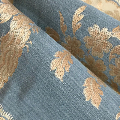 LELIEVRE FABRICS-H0 00034029-LAMPAS SANARY-BLEU