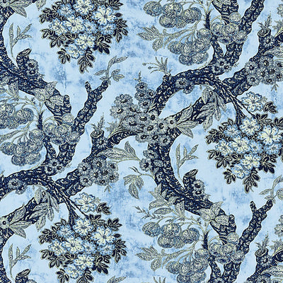 OLD WORLD WEAVERS FABRICS-M7 0001SUMM-SUMMERHOUSE HILL-BLUES