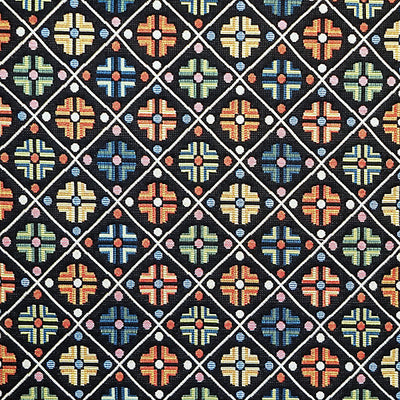 OLD WORLD WEAVERS FABRICS-N1 0002B411-KIROV-MULTI , BLACK