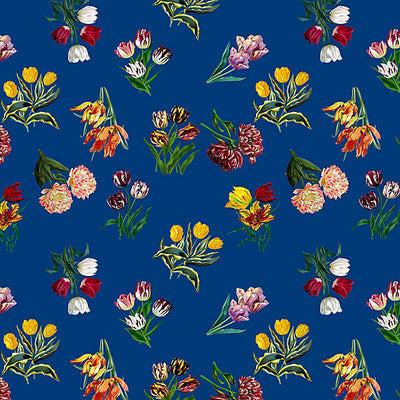 NICOLETTE MAYER FABRICS-N4 0002ETUD-ETUDES DE FLEURS-BLUE