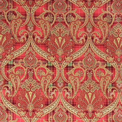 SCALAMANDRE FABRICS-SC 000116316-HIGHLAND FLING-REDS & PINK