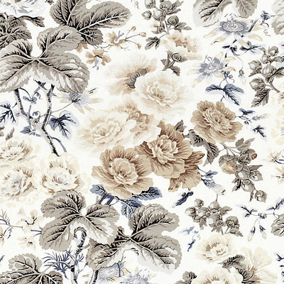 SCALAMANDRE FABRICS-SC 000116595-HIGHGROVE LINEN PRINT-WINTER SKY
