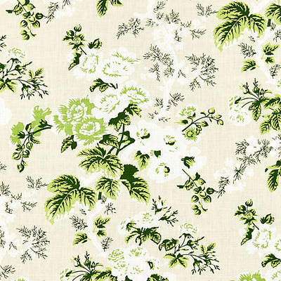 SCALAMANDRE FABRICS-SC 000116602-ASCOT LINEN PRINT-VERDURE