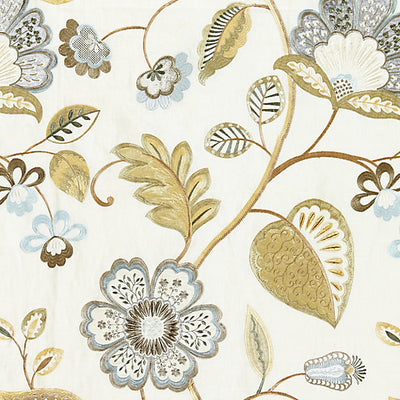 SCALAMANDRE FABRICS-SC 000127071-WILLOWOOD EMBROIDERY-SUMMER SAGE