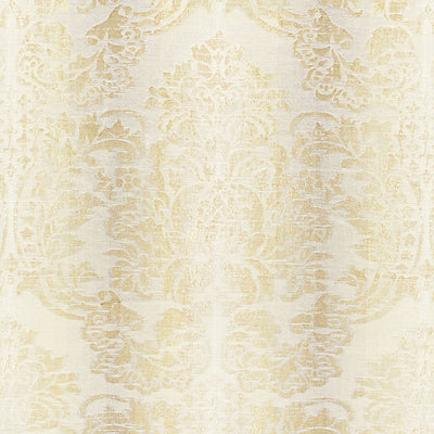 SCALAMANDRE FABRICS-SC 000127093-SORRENTO LINEN DAMASK-PARCHMENT