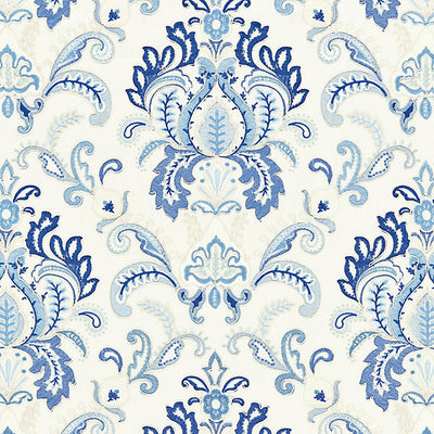 SCALAMANDRE FABRICS-SC 000127164-AVA DAMASK EMBROIDERY-PORCELAIN