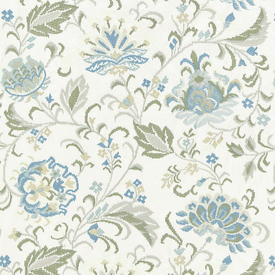 SCALAMANDRE FABRICS-SC 000127173-DELPHINE EMBROIDERY-SUMMER SAGE
