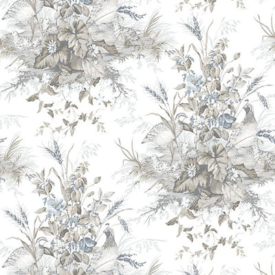 SCALAMANDRE WALLCOVERING-SC 0001WP88434-EDWIN'S COVEY-GRISAILLE