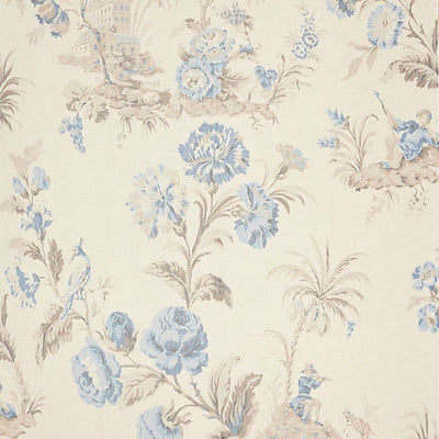 SCALAMANDRE FABRICS-SC 000216585-SOMERSET SILK WARP PRINT-PORCELAIN