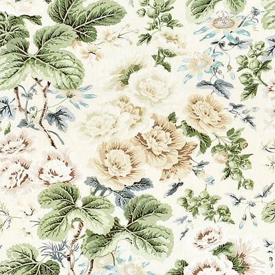 SCALAMANDRE FABRICS-SC 000216595-HIGHGROVE LINEN PRINT-RICH CREAM