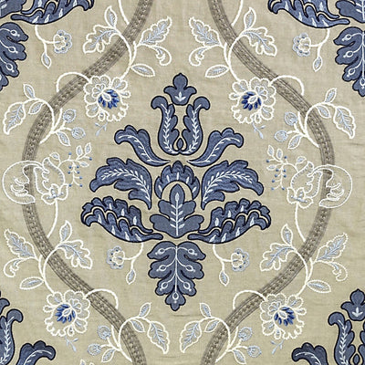 SCALAMANDRE FABRICS-SC 000227033-ISABELLA EMBROIDERY-PORCELAIN