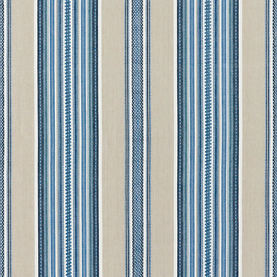 SCALAMANDRE FABRICS-SC 000227180-CYRUS COTTON STRIPE-CHAMBRAY