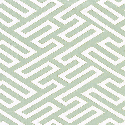 SCALAMANDRE FABRICS-SC 000227218-CANTON FRET APPLIQUE-EUCALYPTUS