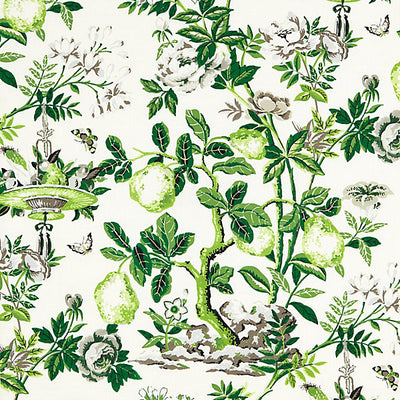 SCALAMANDRE FABRICS-SC 000316583-SHANTUNG GARDEN-VERDANCE