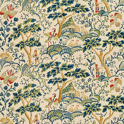 Scalamandre Fabrics , a selection of fabrics such as velvet, damask, cotton, silk, linen and sheers.