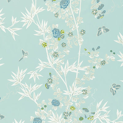 SCALAMANDRE FABRICS-SC 000316608-JARDIN DE CHINE-CIEL