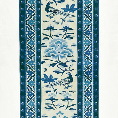 SCALAMANDRE FABRICS-SC 000316613-ROYAL PEONY LINEN PRINT-PORCELAIN