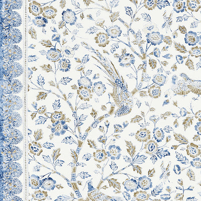 SCALAMANDRE FABRICS-SC 000316625-ANISSA PRINT-LAKESIDE