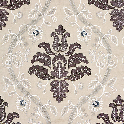 SCALAMANDRE FABRICS-SC 000327033-ISABELLA EMBROIDERY-GRAPHITE