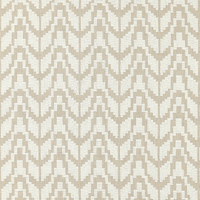 SCALAMANDRE FABRICS-SC 000327103-CHEVRON EMBROIDERY-FLAX