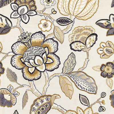 SCALAMANDRE FABRICS-SC 000327126-COROMANDEL EMBROIDERY-FLAX