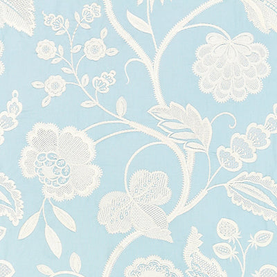 SCALAMANDRE FABRICS-SC 000327151-KENSINGTON EMBROIDERY-SKY