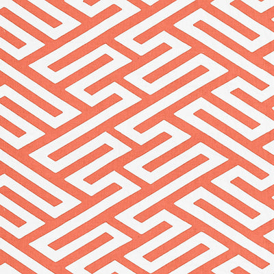 SCALAMANDRE FABRICS-SC 000327218-CANTON FRET APPLIQUE-CORAL