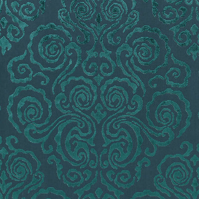 SCALAMANDRE FABRICS-SC 000327219-CIRRUS VELVET DAMASK-EMERALD