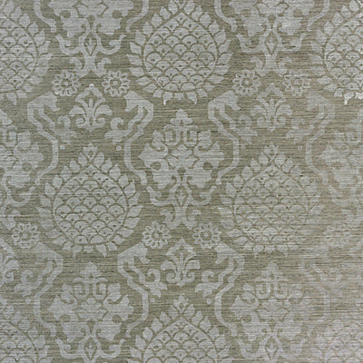 SCALAMANDRE WALLCOVERING-SC 0003WP88378-SURAT SISAL-SILVER ON PEWTER