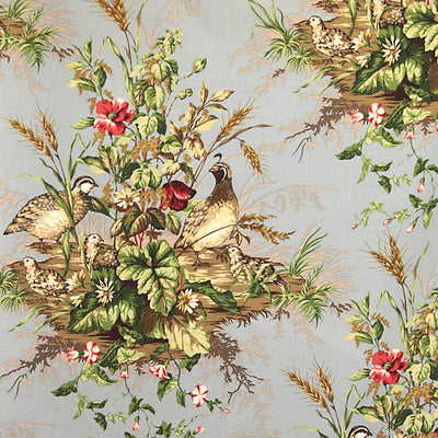 SCALAMANDRE FABRICS-SC 000416310-EDWIN'S COVEY-MULTI ON LONDON BLUE