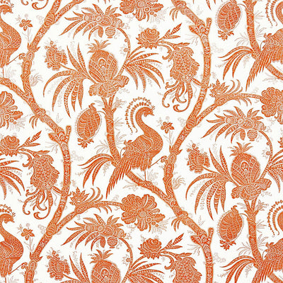 SCALAMANDRE FABRICS-SC 000416575-BALINESE PEACOCK-MANDARIN