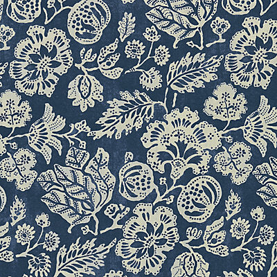 Buy SCALAMANDRE FABRICS-SC 000416607-CALAIS LINEN PRINT-INDIGO