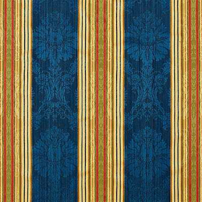 SCALAMANDRE FABRICS-SC 000426166-SANTA MARGARITA-MULTI ON COBALT
